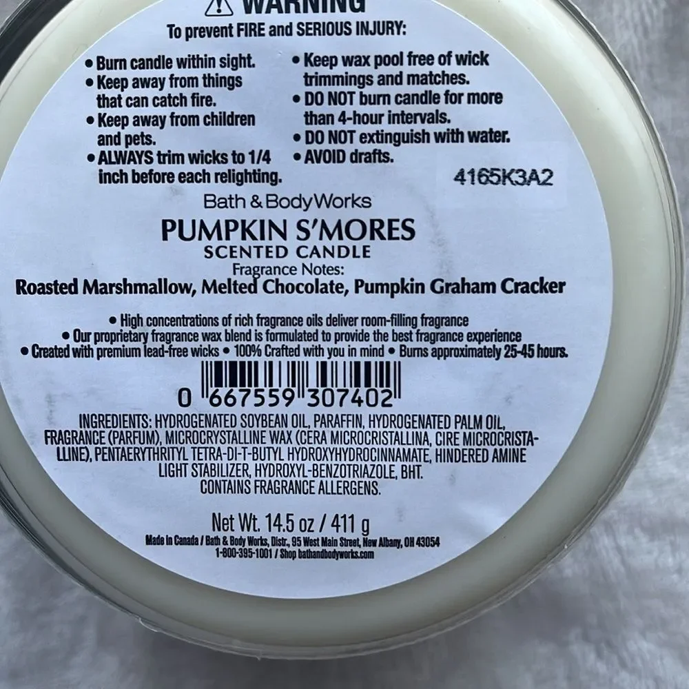 Bath & Body Works Pumpkin S’mores Candle